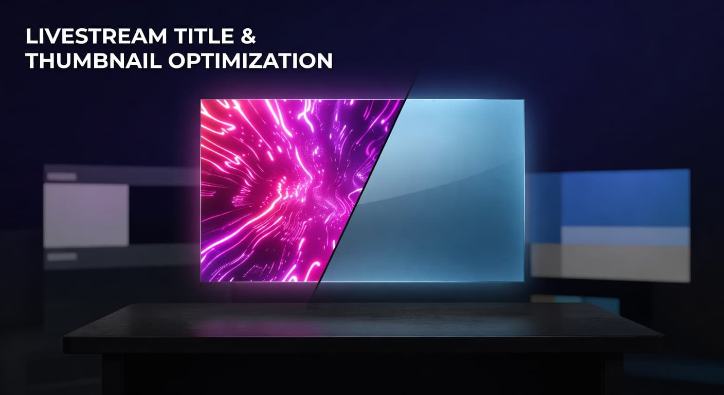 YouTube livestream title and thumbnail optimization strategy for more clicks and discoverability