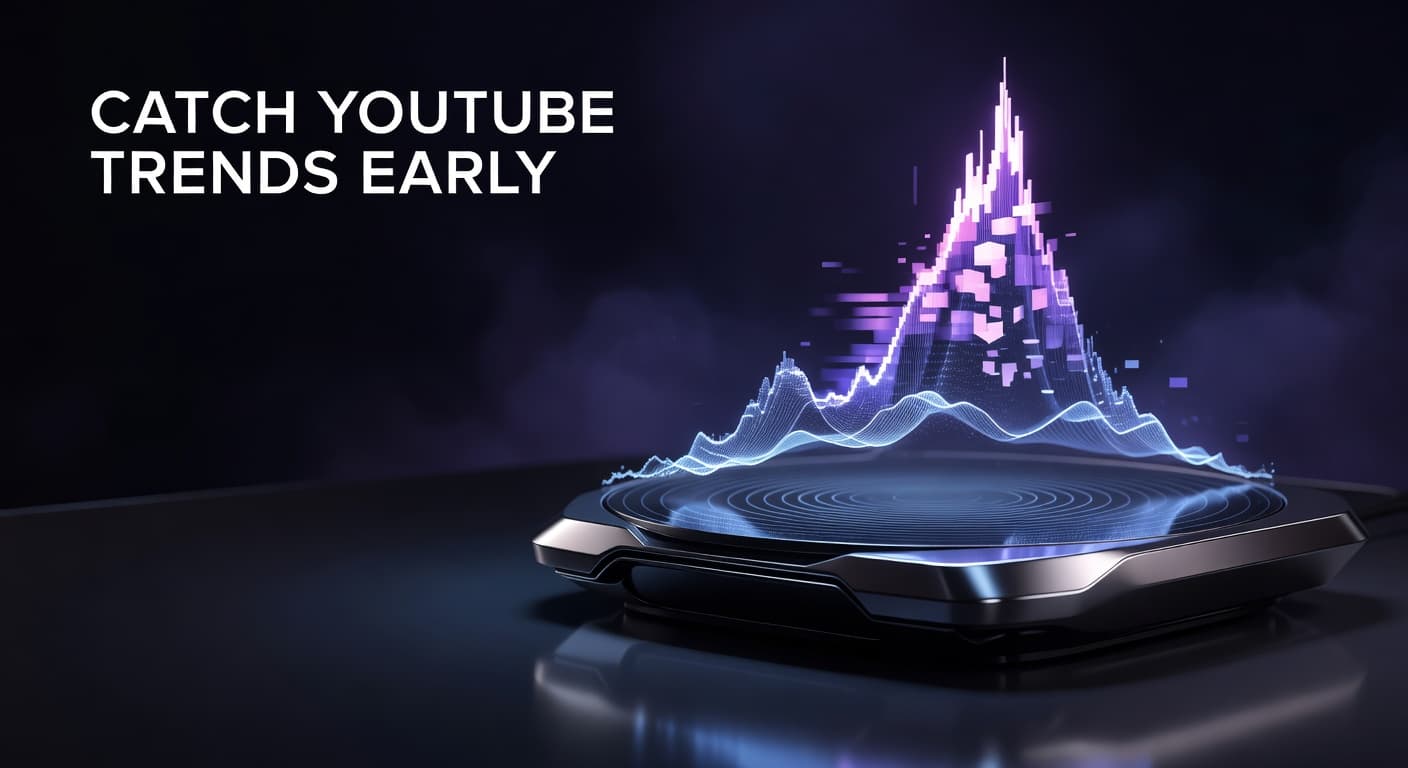 Creator analyzing YouTube trending topics and search data across multiple screens for content planning