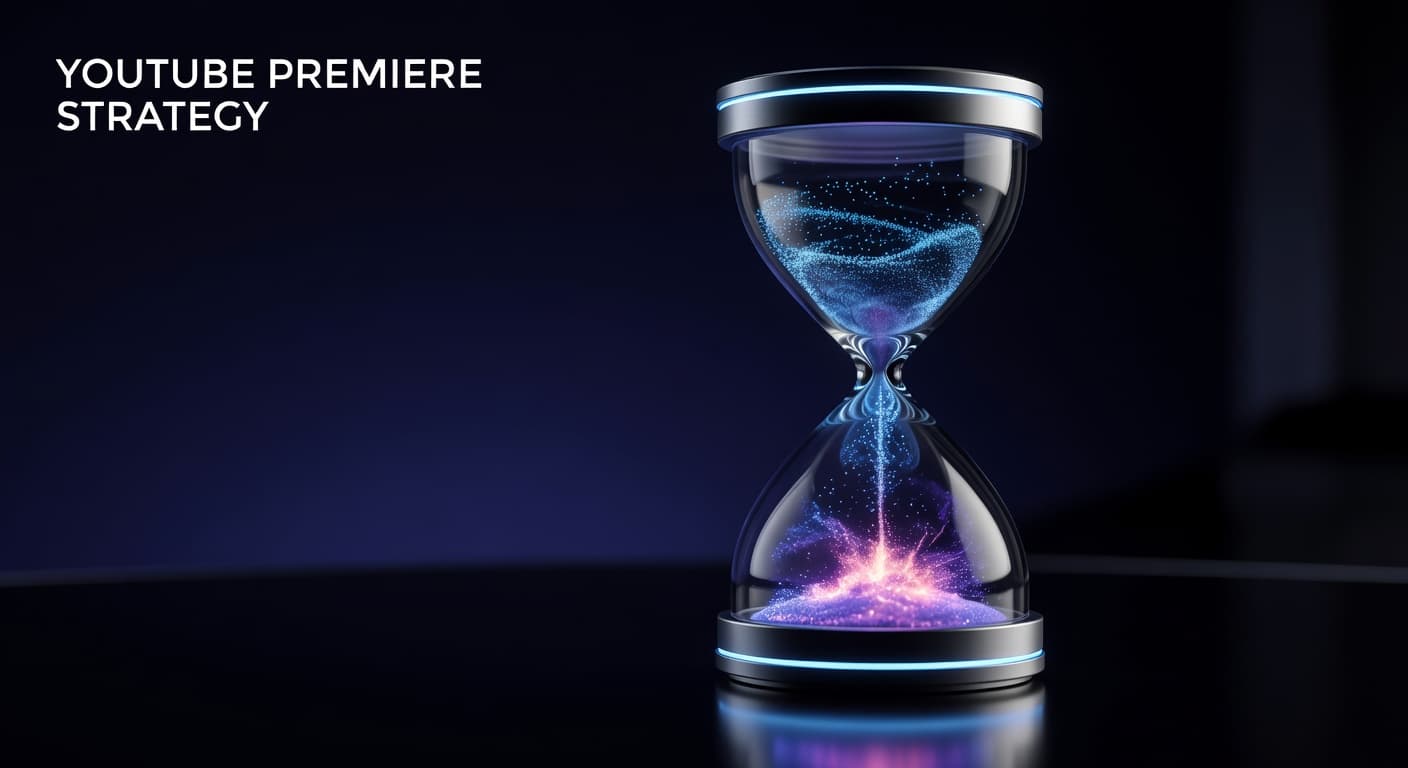 YouTube Premiere strategy showing live chat engagement and countdown timer for maximum launch-day viewer interaction