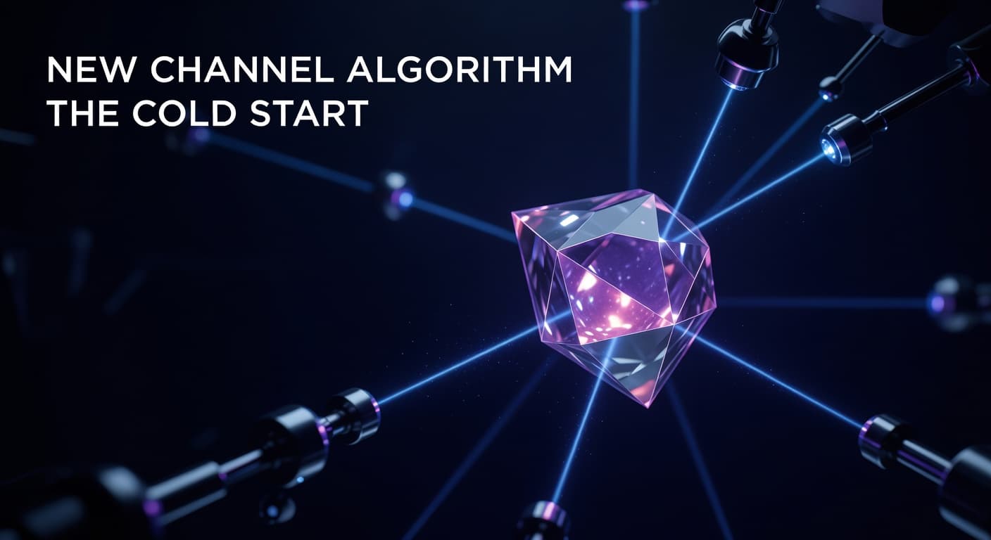 Diagram showing how the YouTube algorithm tests and promotes new channel content through expanding audience layers