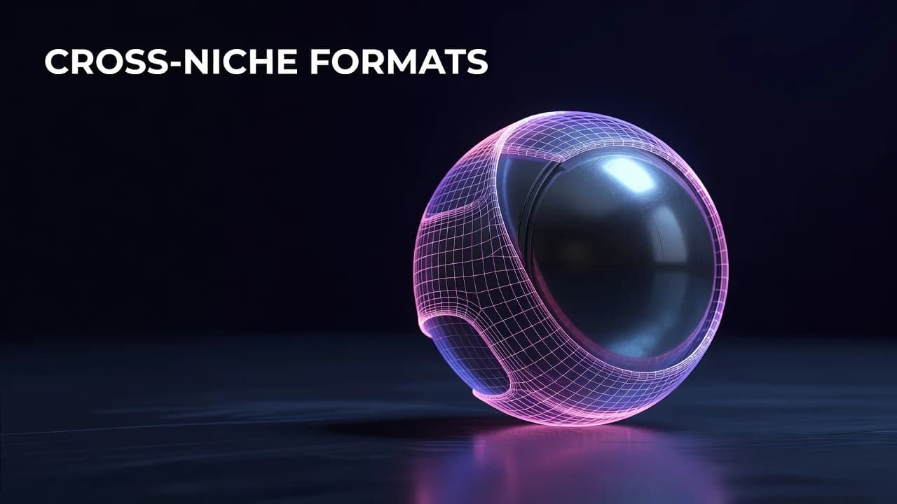 Creator mapping proven cross-niche video formats onto their own YouTube content research board