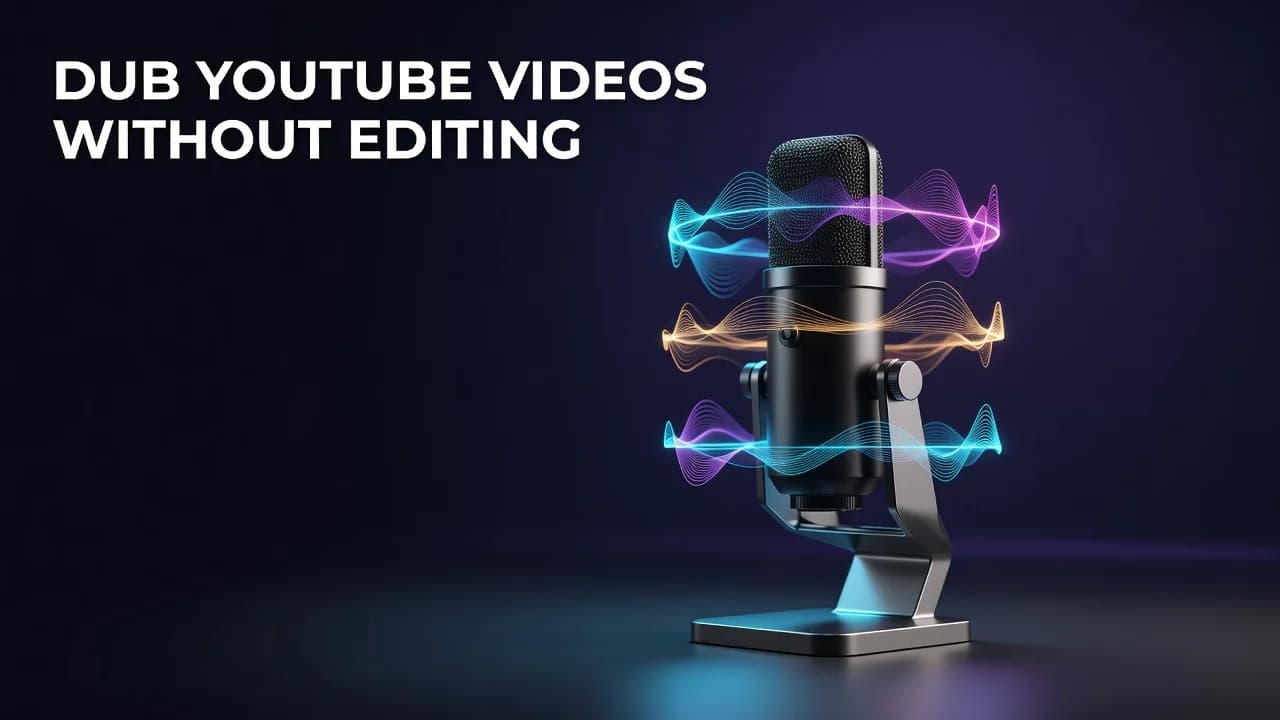 A single YouTube video expanding into multiple language audio tracks reaching a global audience without editing