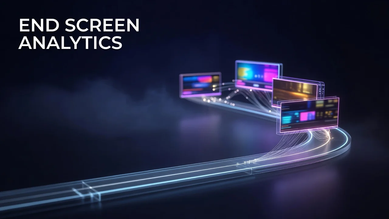 YouTube end screen analytics dashboard showing element click-through rates in a video's final seconds