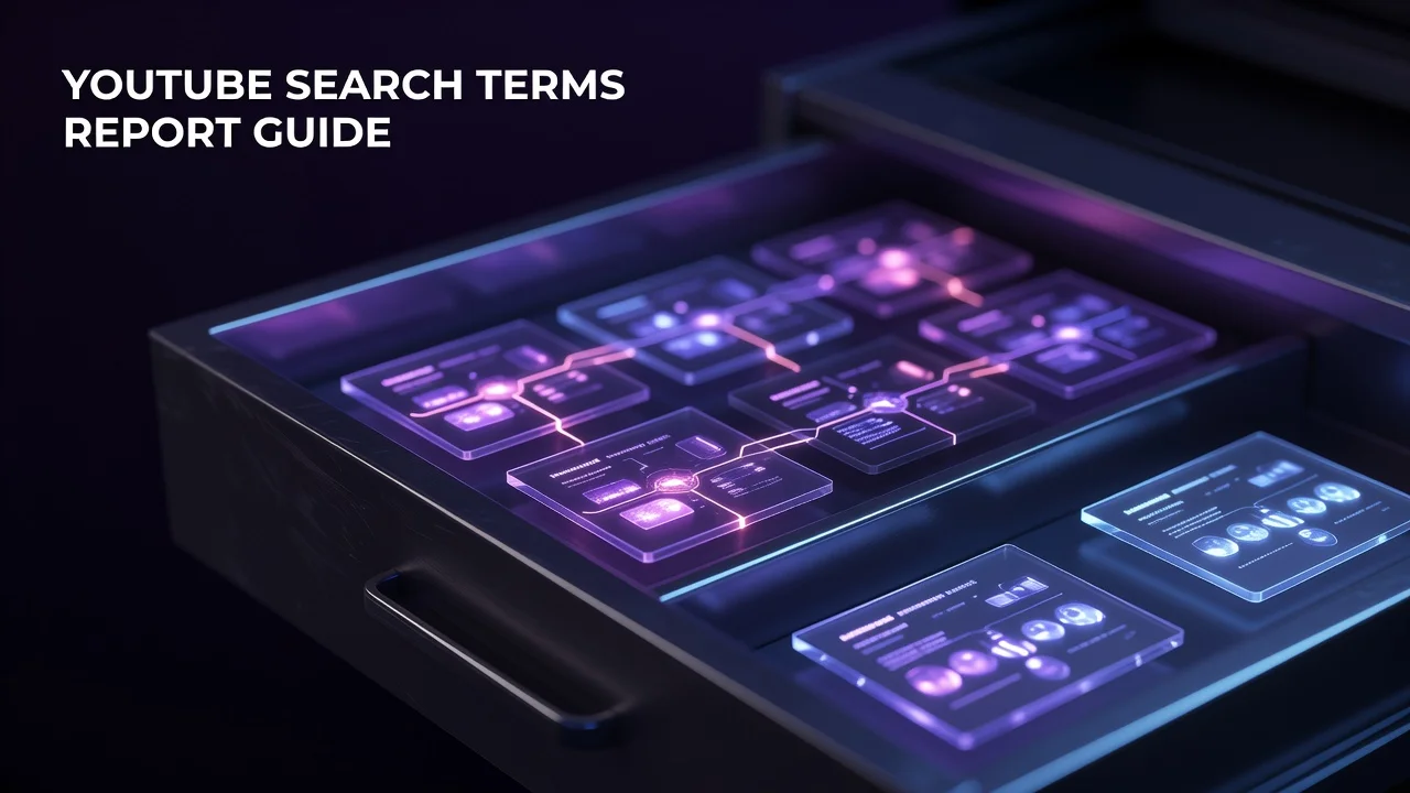 Creator reviewing the YouTube search terms report showing keywords that bring viewers to their videos