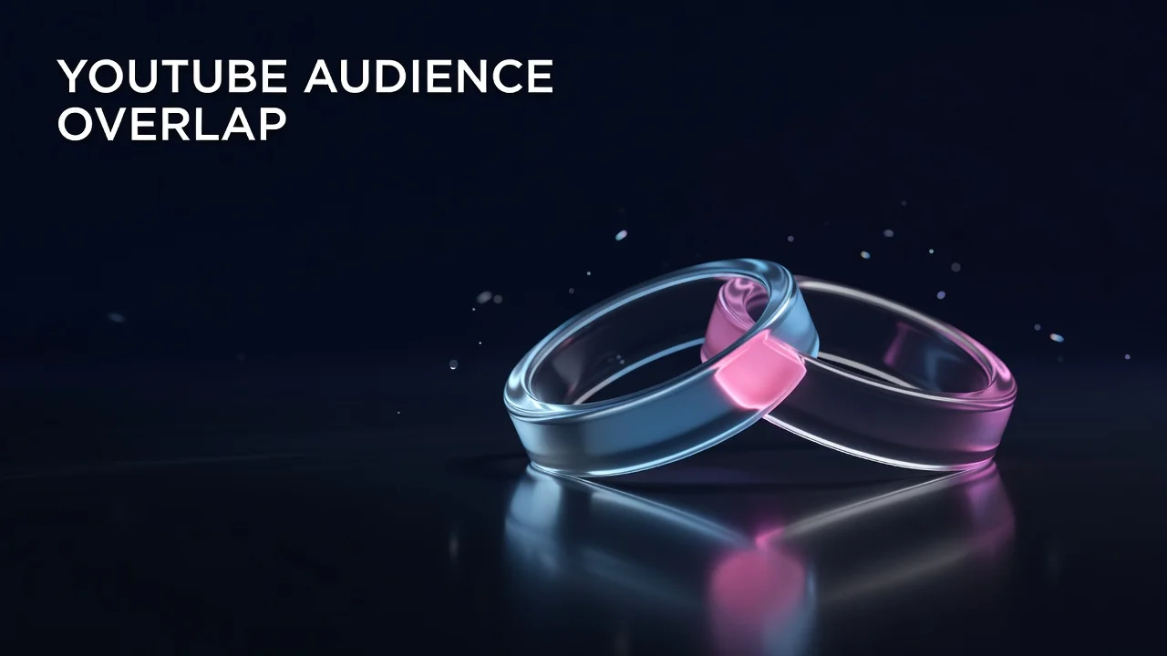 Diagram showing overlapping circles representing a YouTube channel's audience shared with similar channels