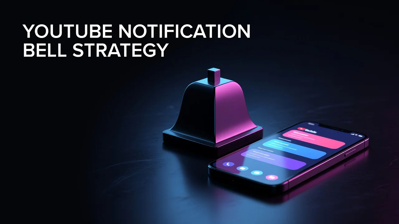 YouTube notification bell icon representing subscriber notification strategy for channel engagement