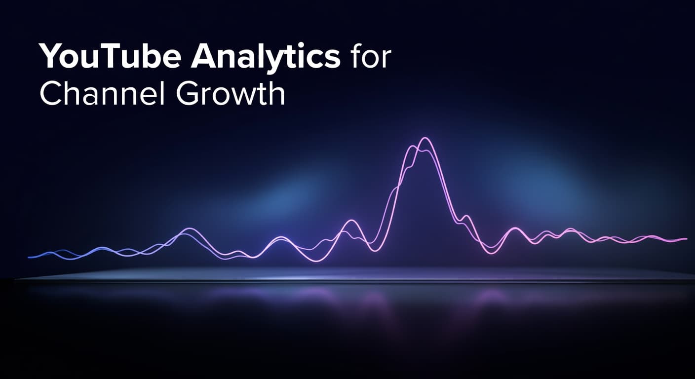 YouTube analytics dashboard showing channel growth metrics and audience retention data for creators