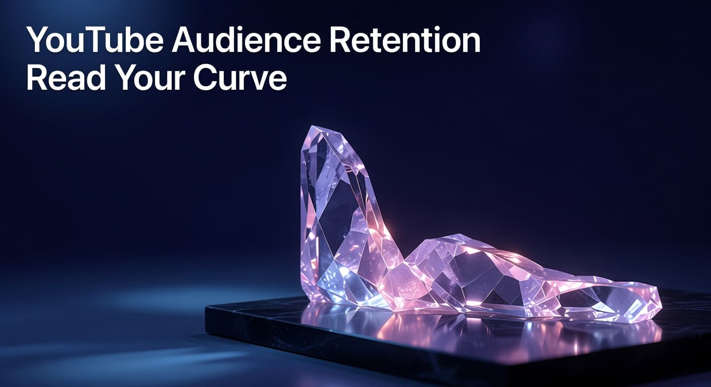 YouTube audience retention curve graph showing viewer drop-off points and engagement spikes inside YouTube Studio analytics