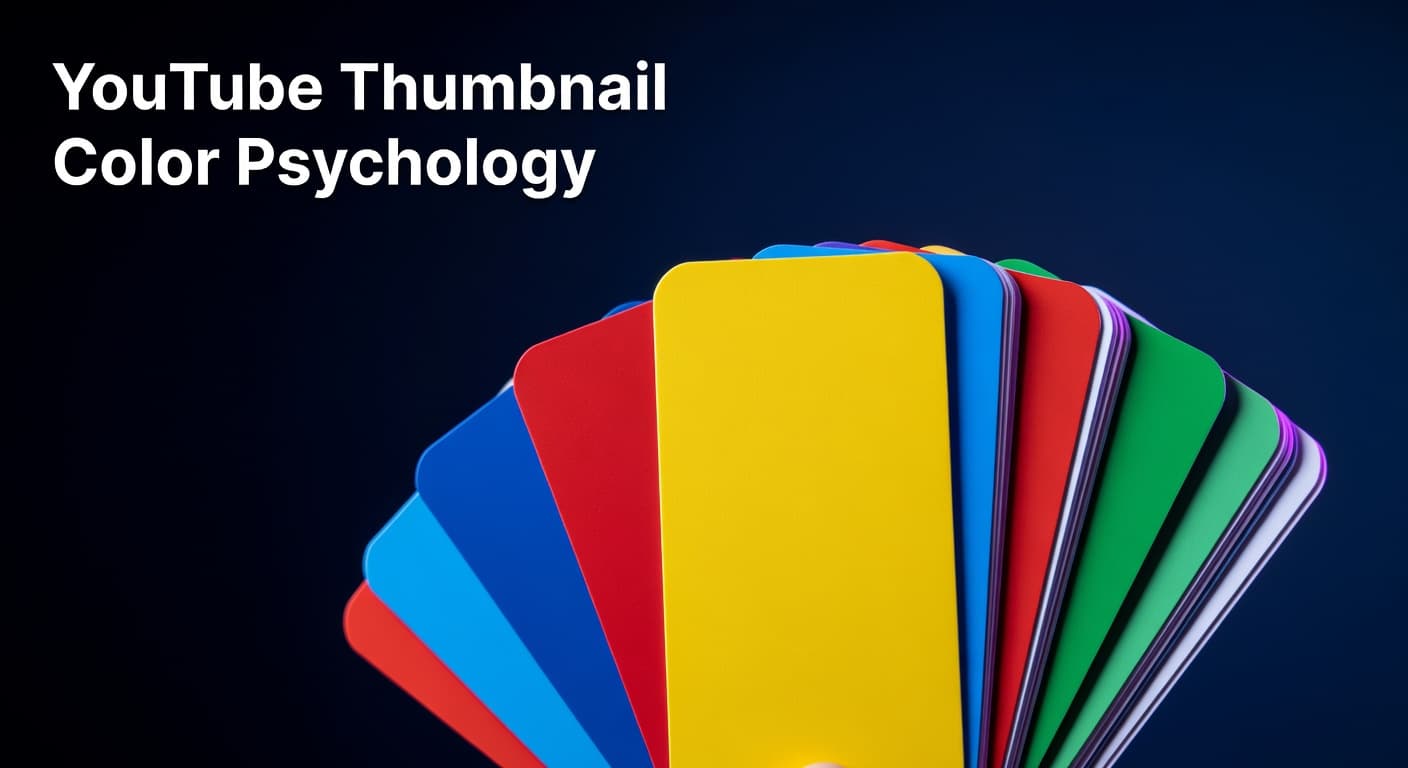 YouTube thumbnail color psychology guide showing high-contrast color combinations that increase click-through rate