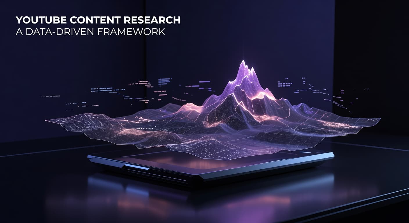 YouTube content research strategies dashboard showing analytics and competitor data for creator growth
