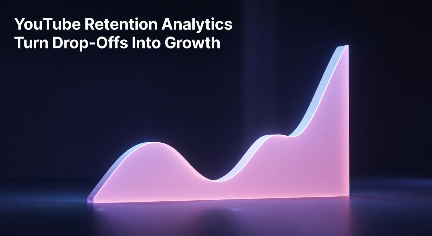 YouTube audience retention analytics curve showing viewer drop-off data and watch time benchmarks for channel growth strategy