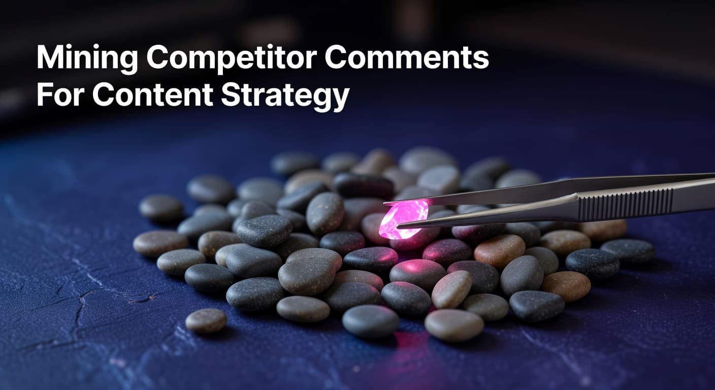 Creator analyzing competitor comment sections on YouTube to discover audience sentiment and content ideas