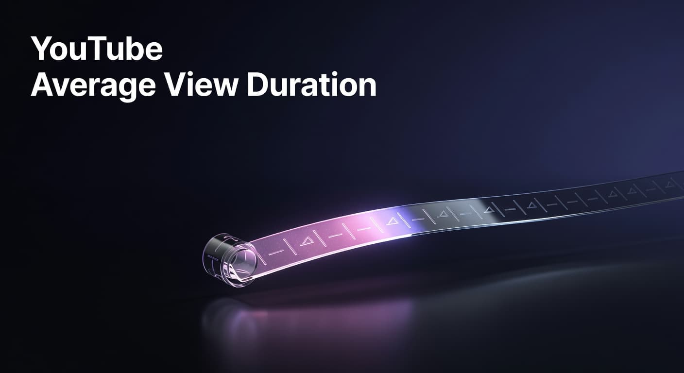 YouTube average view duration metric shown in YouTube Studio analytics dashboard