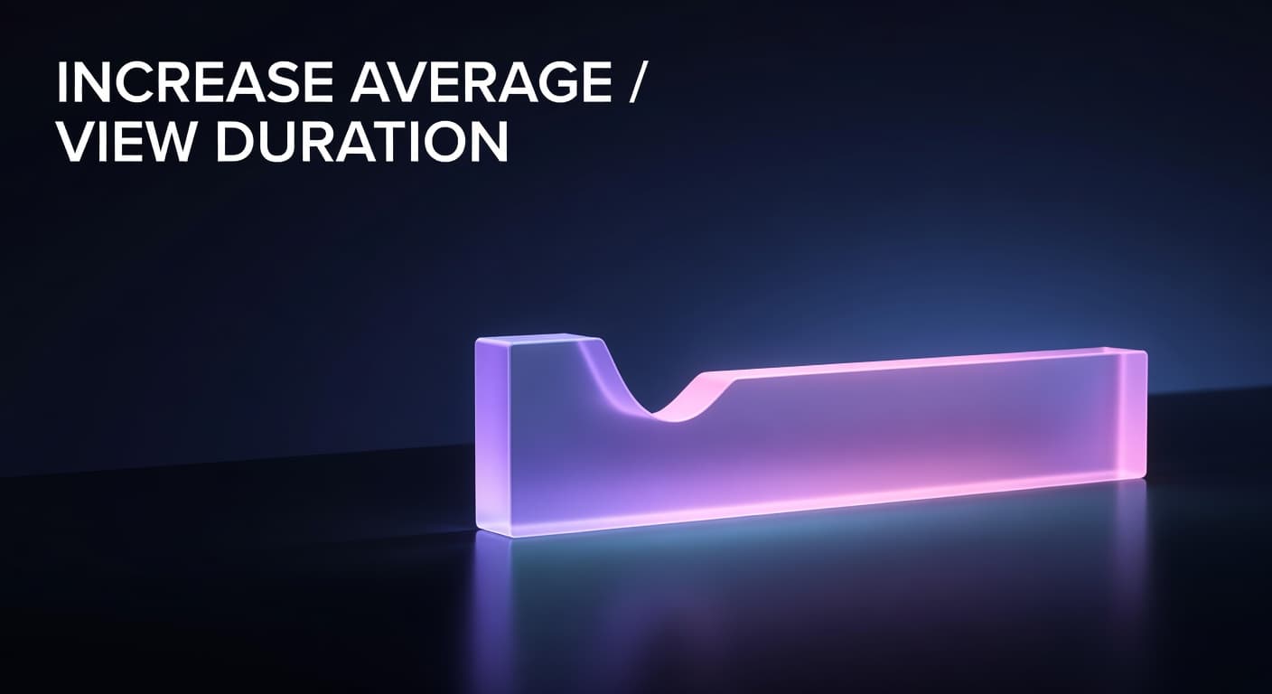 Creator reviewing YouTube average view duration and audience retention analytics in YouTube Studio