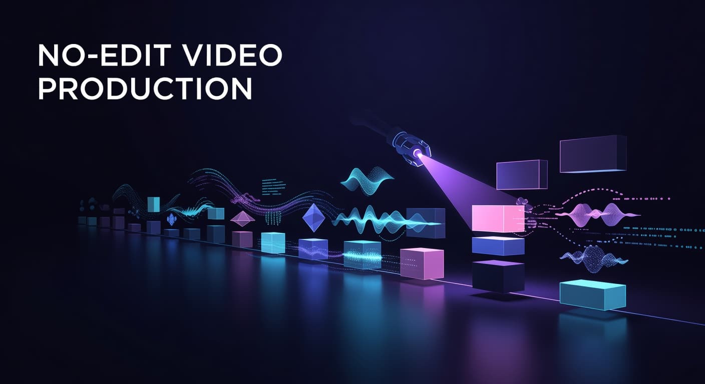 YouTube video production without editing skills showing agentic workflow from script to finished video