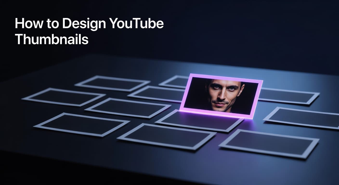 YouTube thumbnail design without graphic design skills showing a creator building a professional thumbnail on screen