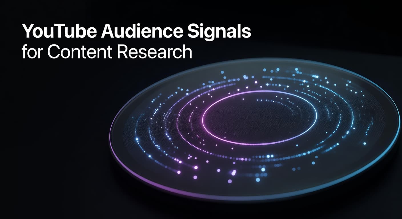 Creator analyzing YouTube audience signals and viewer search data for content research