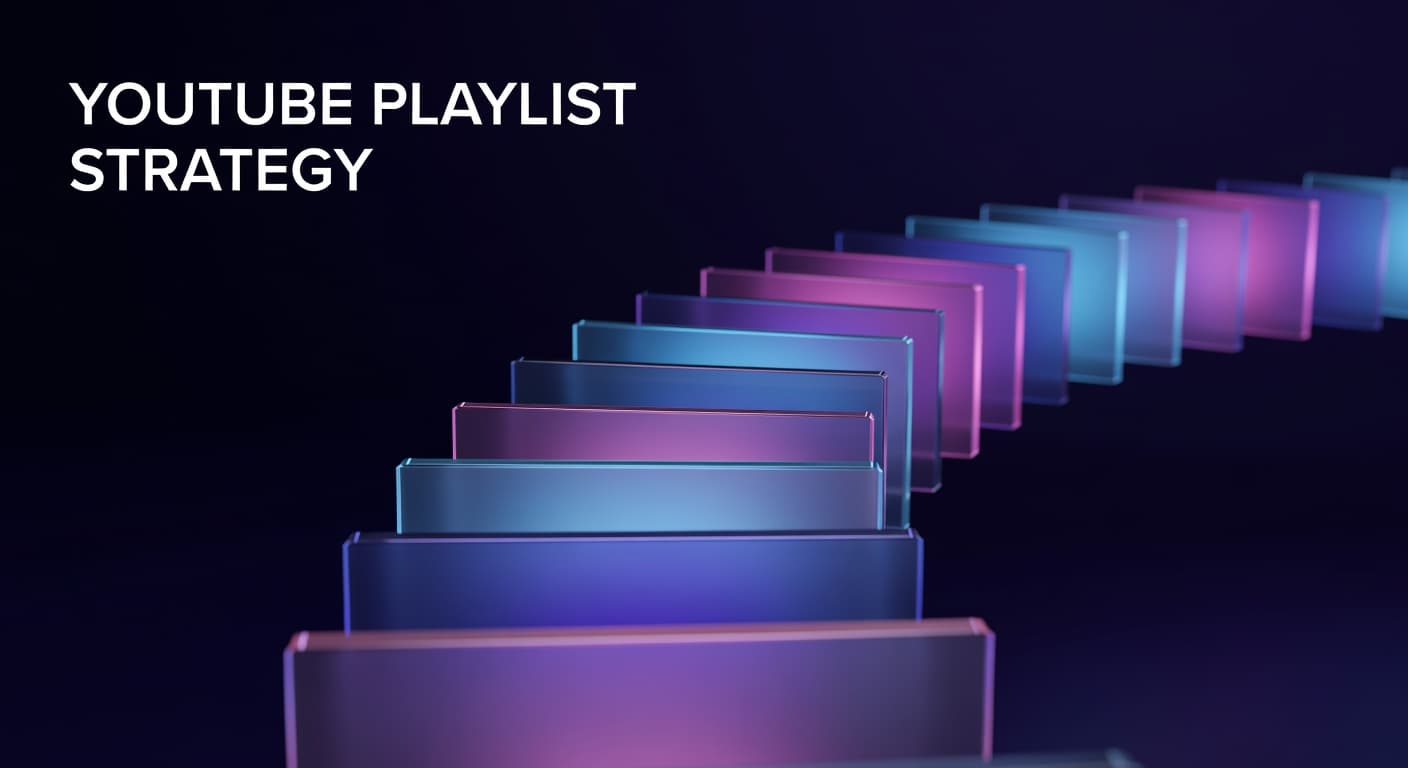 YouTube playlist strategy layout showing organized video series designed to maximize watch time and session time for channel growth