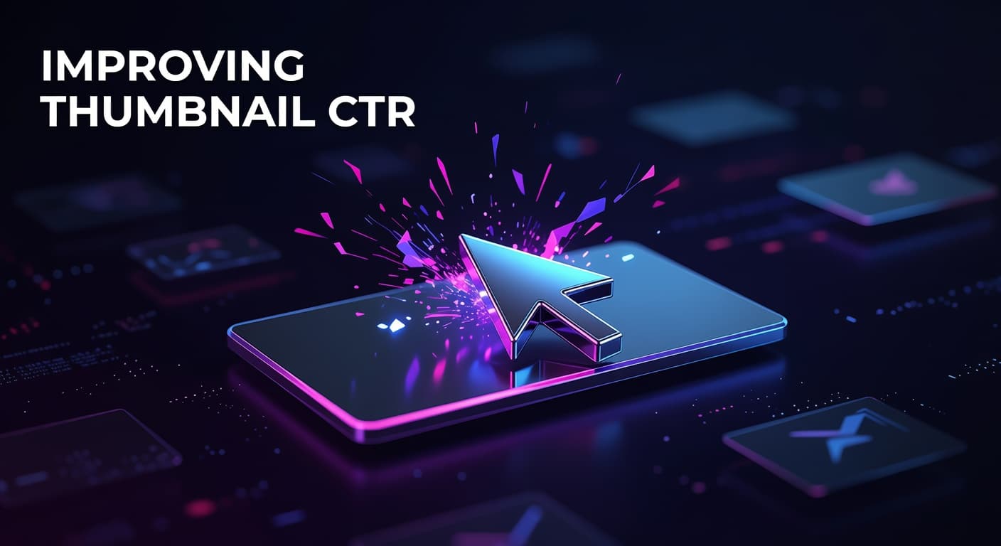 YouTube thumbnail CTR benchmarks showing click-through rate data in YouTube Studio analytics dashboard
