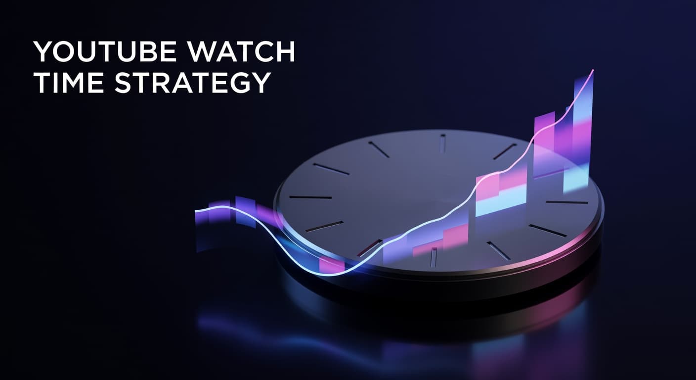 YouTube watch time strategy dashboard showing average view duration analytics and retention curve data