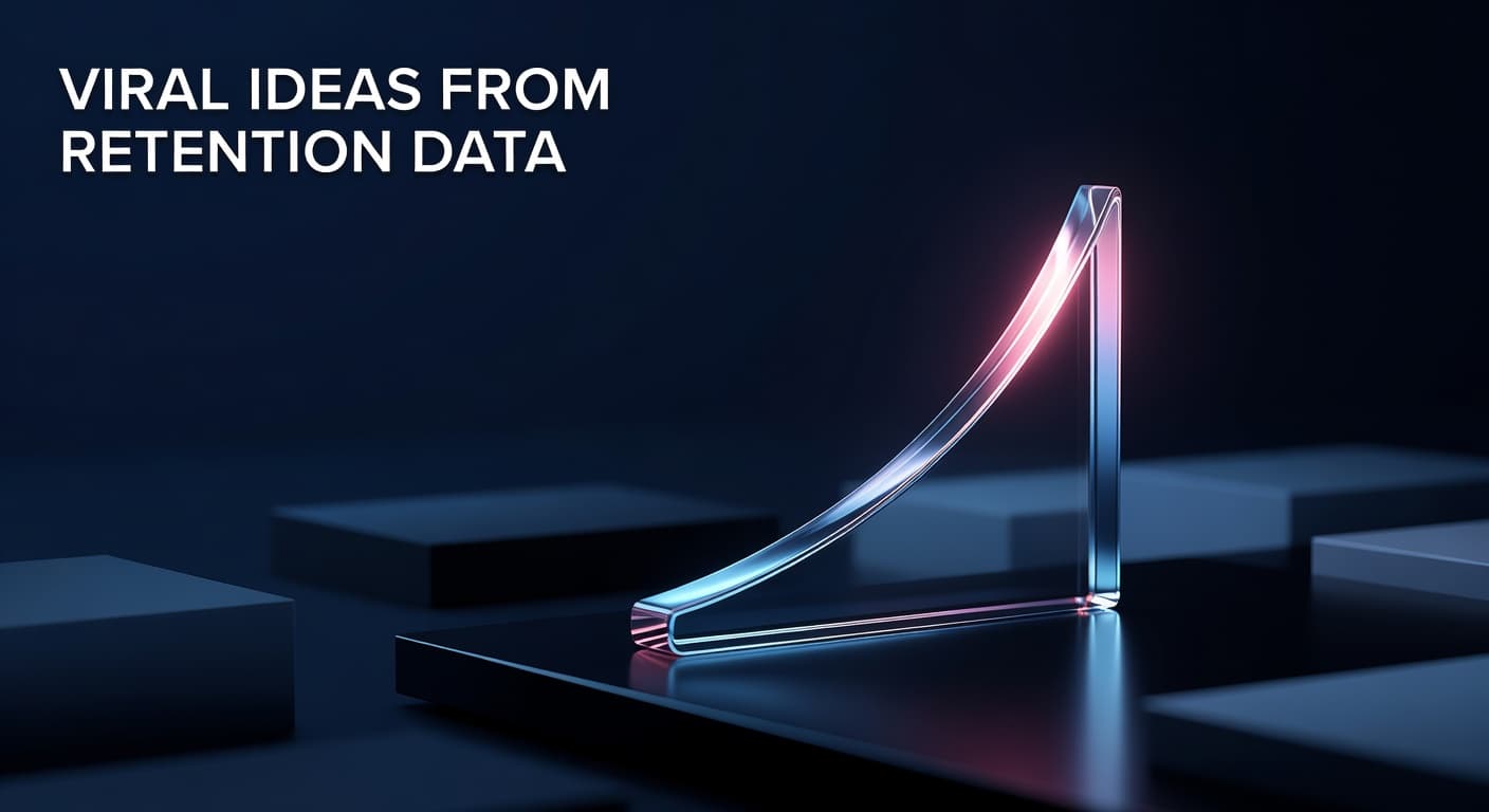 YouTube audience retention curve graph showing watch time drop-off points used to generate new viral video ideas