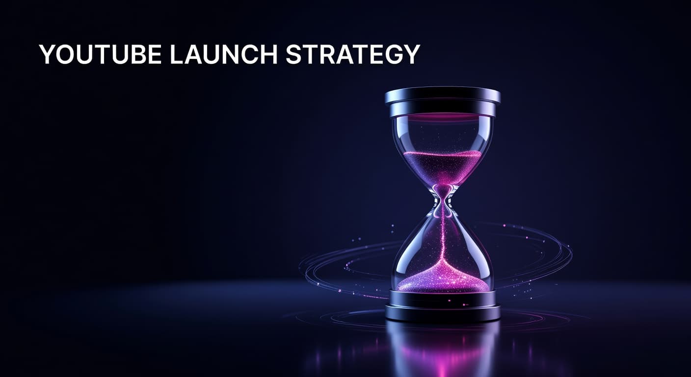 YouTube creator monitoring engagement analytics dashboard during a video launch window