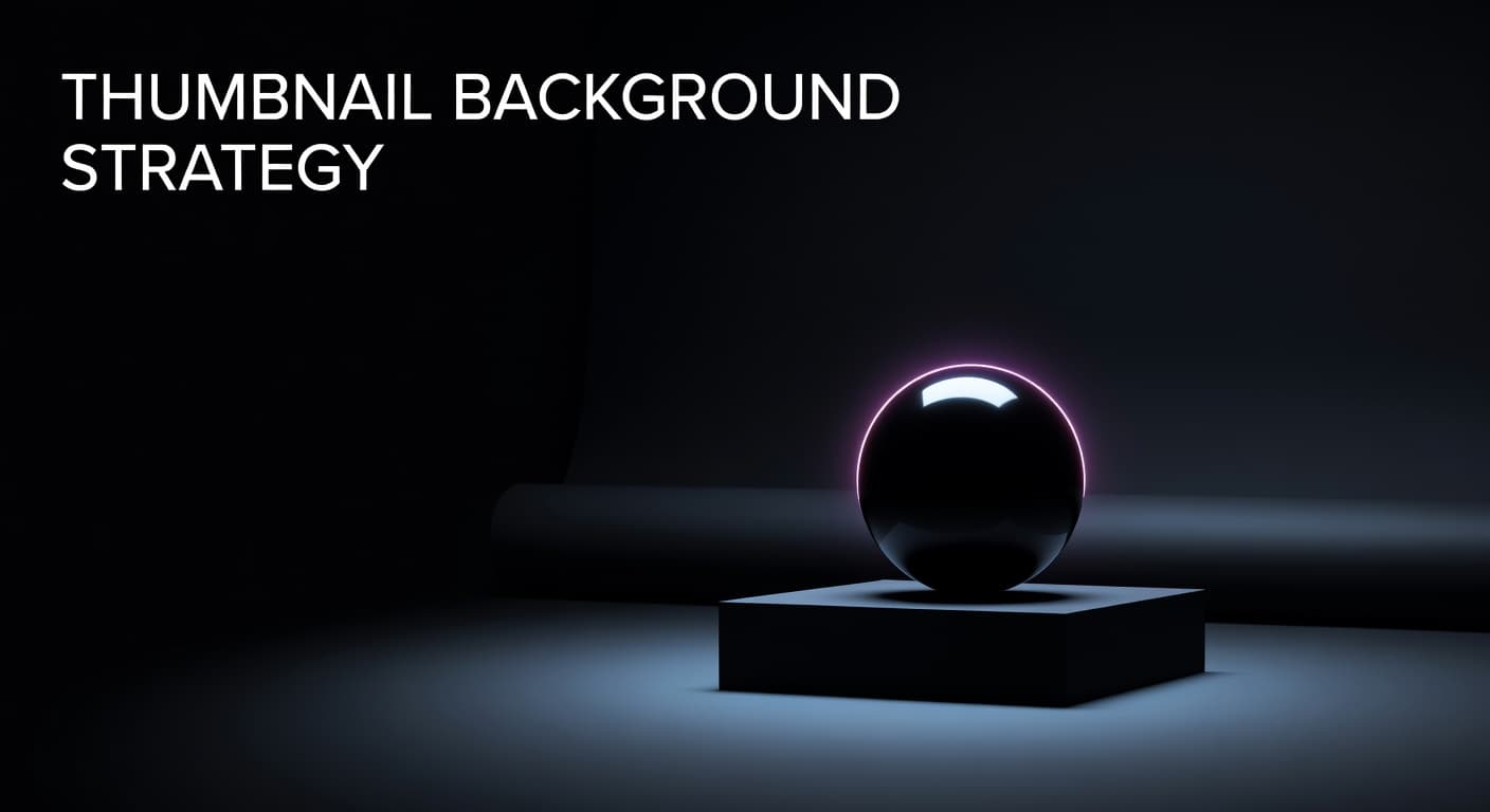 YouTube thumbnail background design comparison showing gradient, solid color, blurred, and scene-based backgrounds side by side
