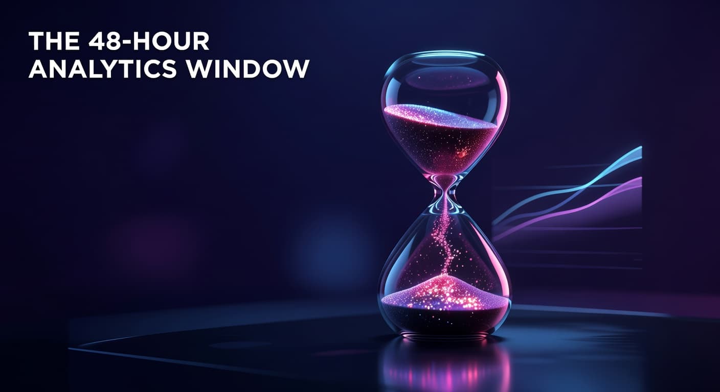 YouTube video performance analytics dashboard showing first 48 hours metrics after upload