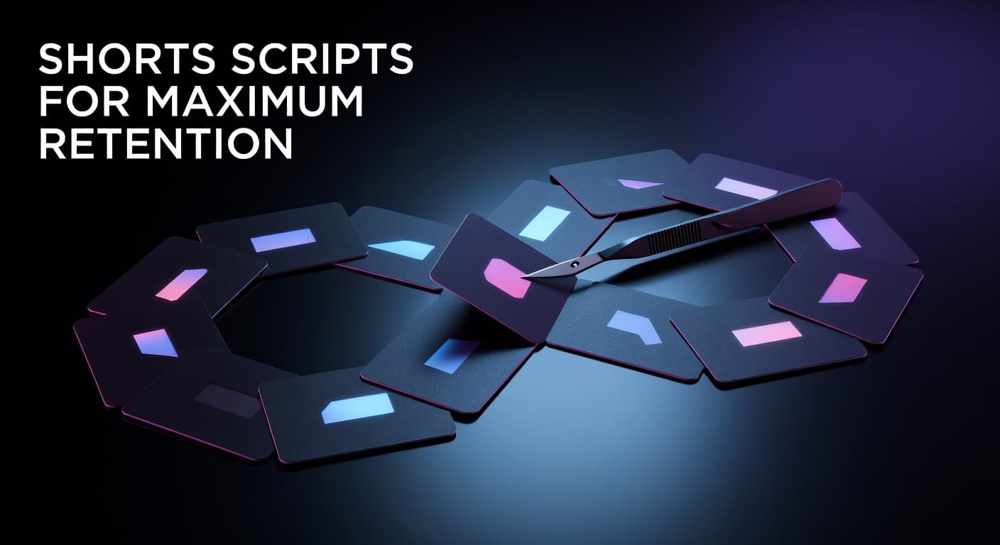YouTube Shorts script writing structure diagram showing hook, body, and resolution sections for maximum retention
