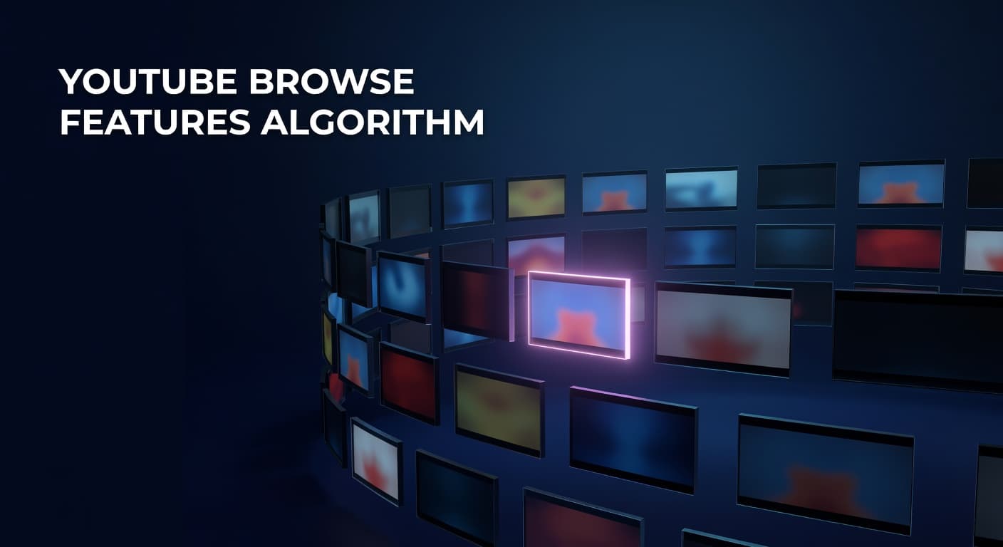 YouTube browse features algorithm showing home page recommendation signals and traffic source breakdown