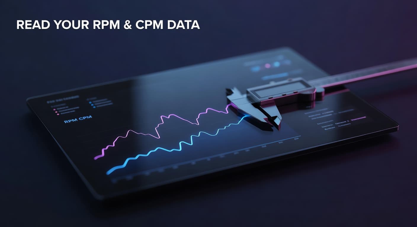 YouTube monetization metrics dashboard showing RPM and CPM analytics in YouTube Studio