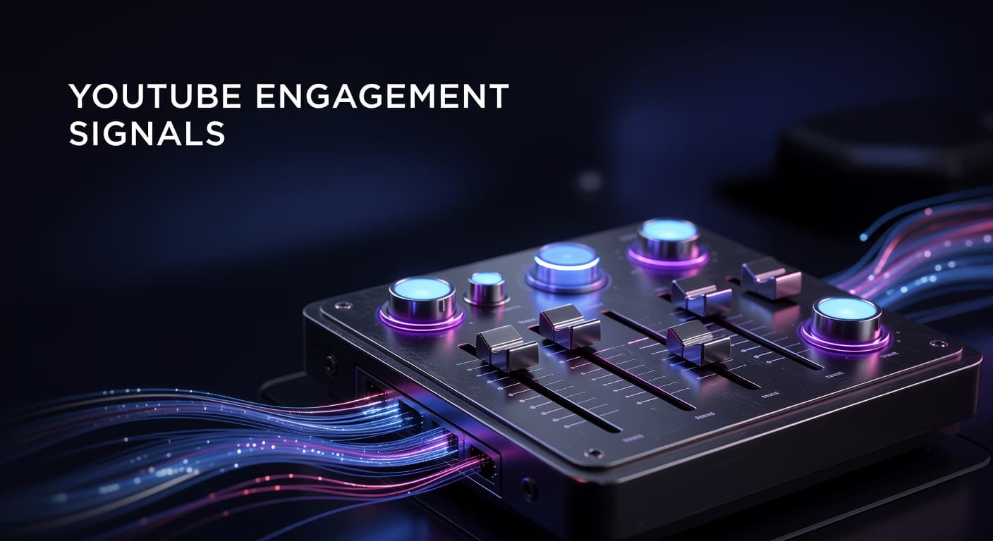 YouTube engagement signals diagram showing how likes, comments, and shares feed the algorithm recommendation system