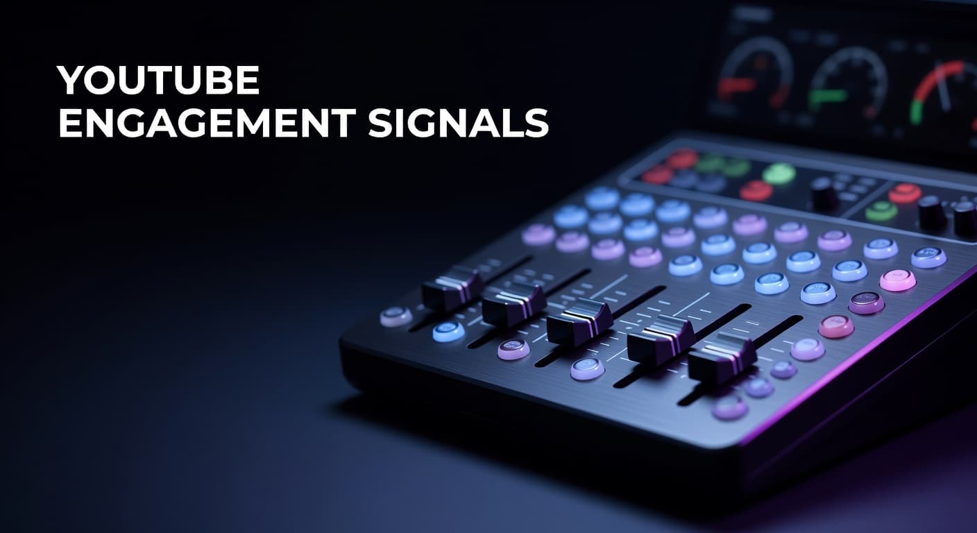 YouTube engagement signals dashboard showing likes, comments, shares and their relationship to algorithm recommendations