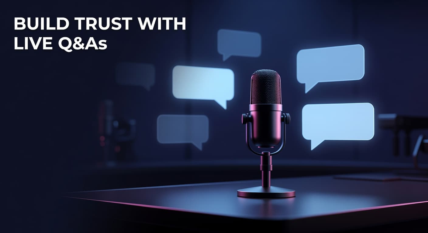 Creator hosting a YouTube live Q&A session with engaged chat audience on screen