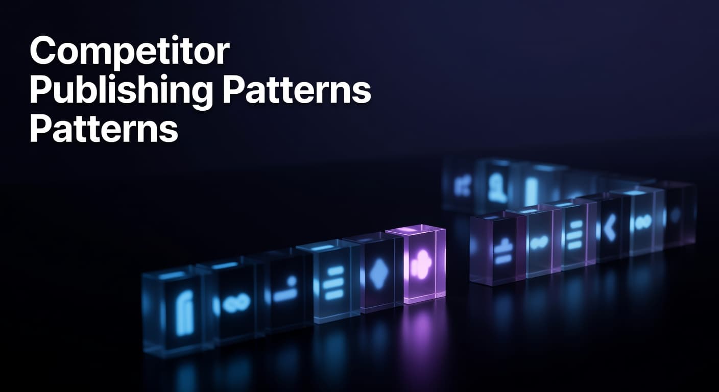 YouTube competitor publishing patterns and upload schedule optimization chart