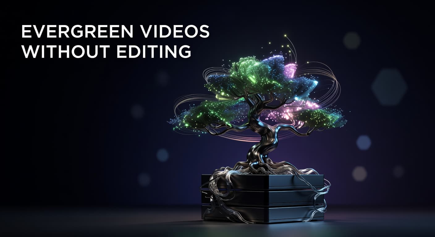 A creator building an evergreen YouTube video library without editing skills using a data-driven content workflow