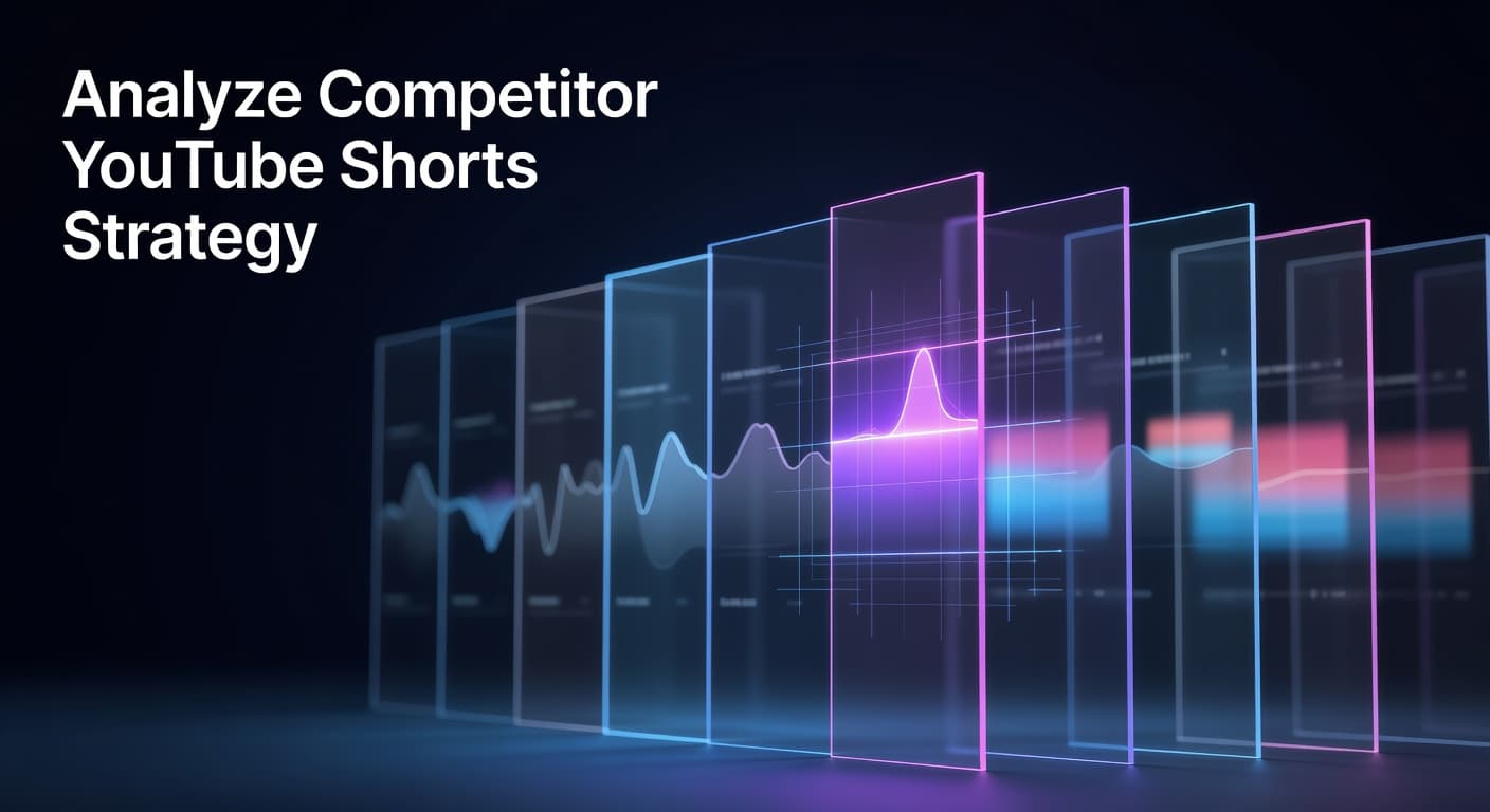 Data dashboard showing competitor YouTube Shorts performance analysis with retention metrics and engagement benchmarks