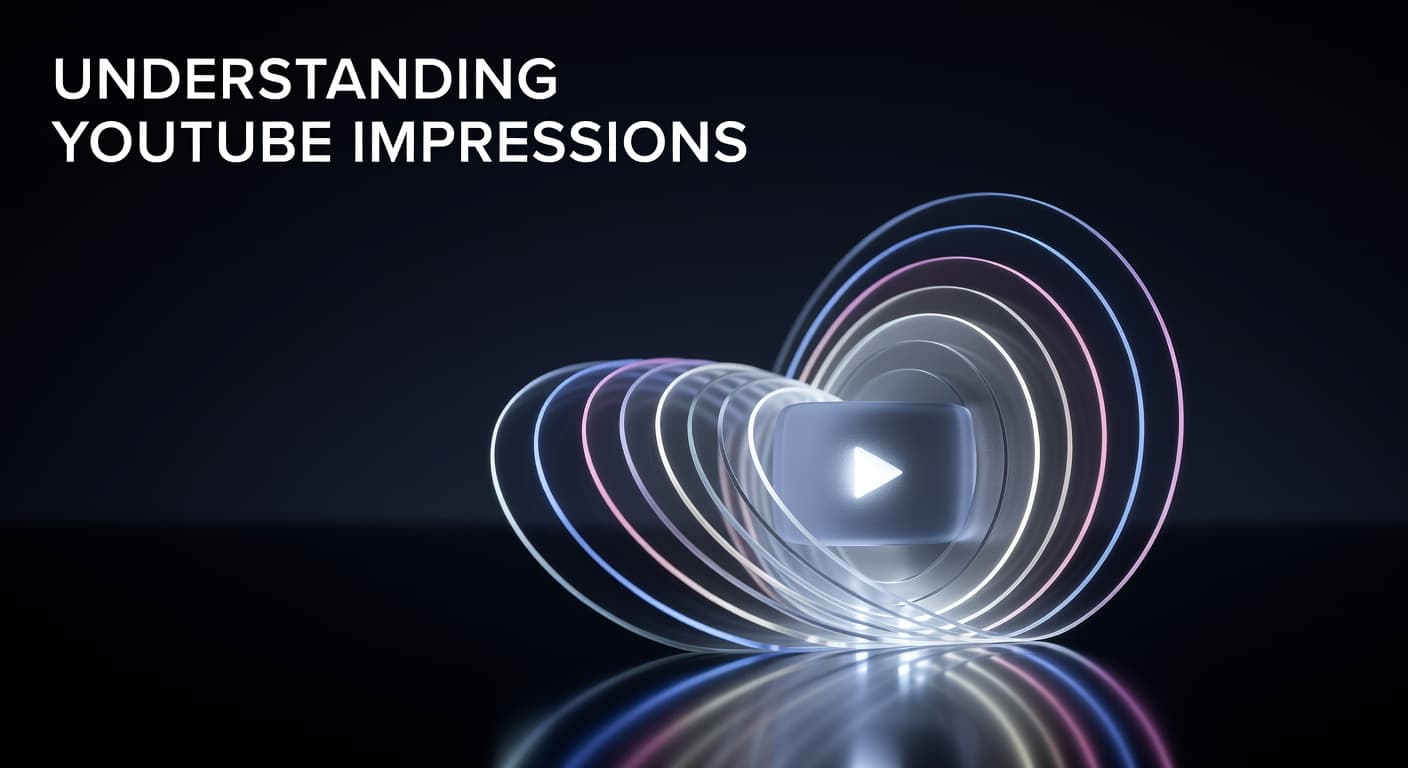 YouTube Studio analytics dashboard showing impressions data and reach metrics for channel growth analysis