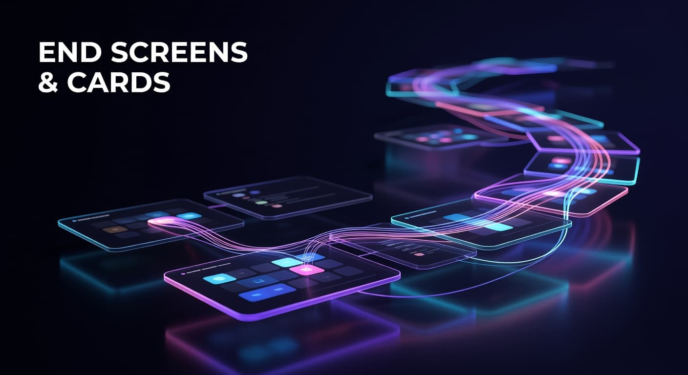 YouTube end screen and cards optimization strategy for boosting session watch time and discoverability