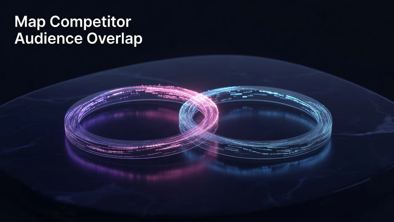 Diagram showing overlapping YouTube audiences between competitor channels and a creator's own channel