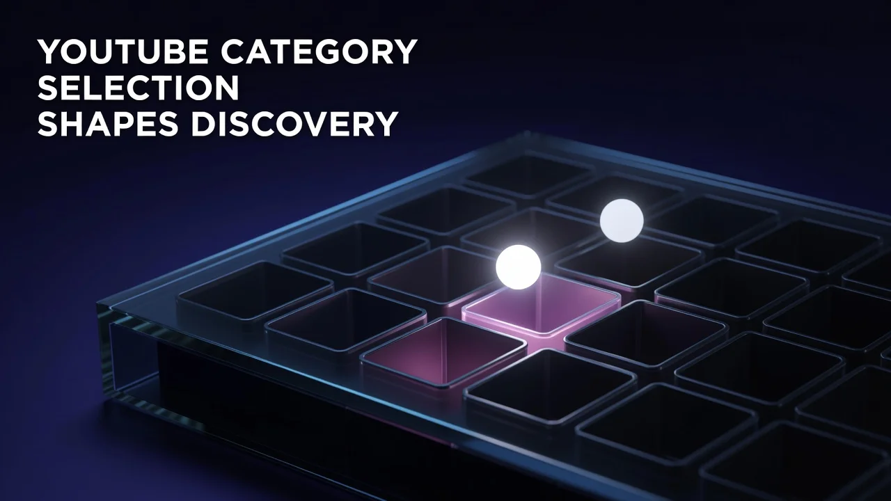 Creator selecting a YouTube video category in YouTube Studio upload settings to improve discovery