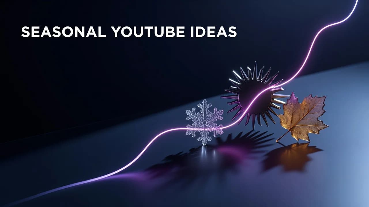 Seasonal YouTube video ideas planning calendar showing recurring annual demand peaks for creators