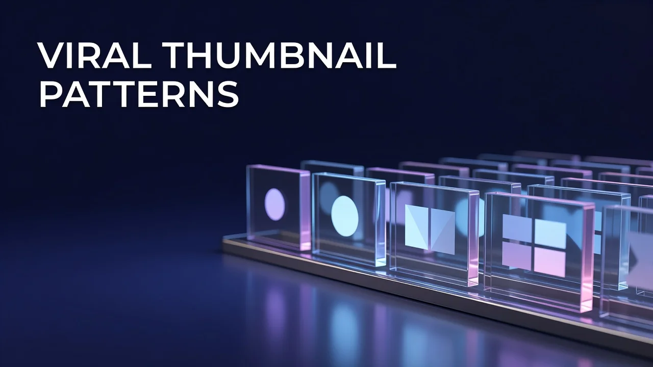 Grid of high-performing YouTube thumbnails showing recurring viral visual patterns used for video ideation