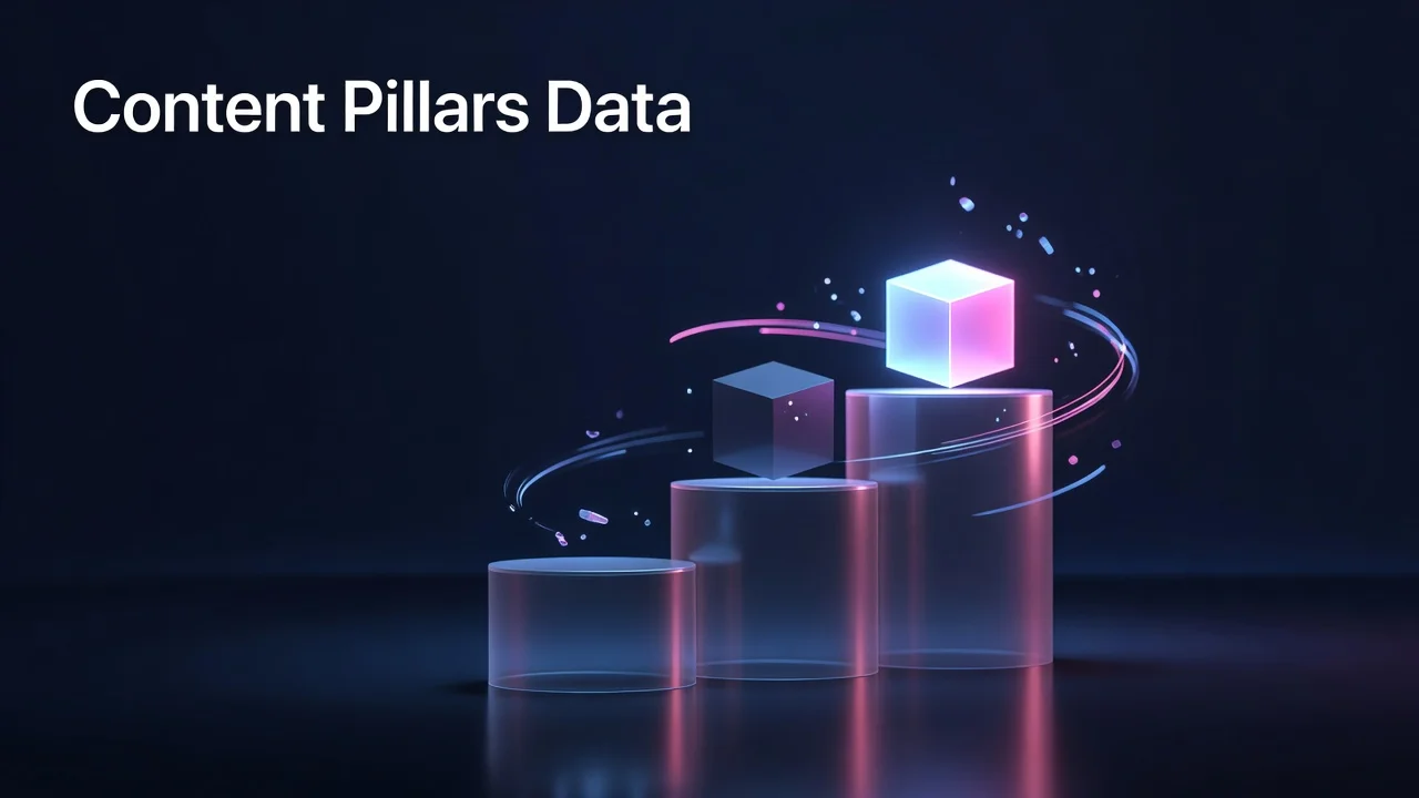 Creator reviewing YouTube content pillar performance data across topic categories on a dashboard